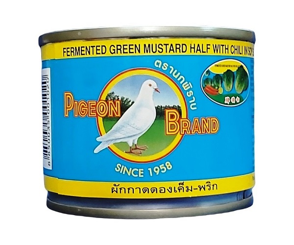Mostarda verde in salamoia con peperoncino - Pigeon Brand 140 g.